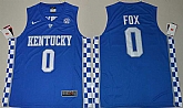 Kentucky Wildcats #0 De'Aaron Fox Blue College Basketball Jersey,baseball caps,new era cap wholesale,wholesale hats